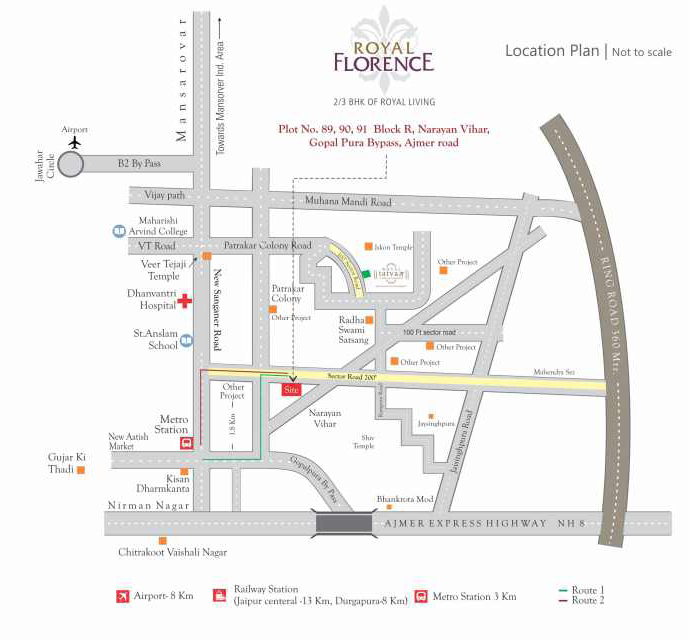 Royal Florence Location Map Image