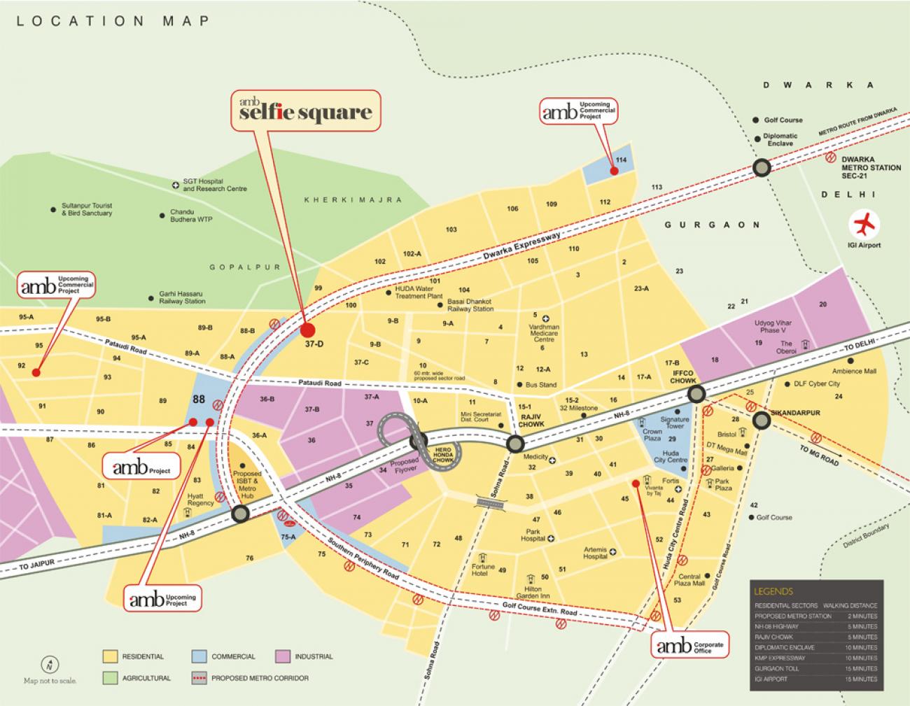 Amb Selfie Square Location Map Image