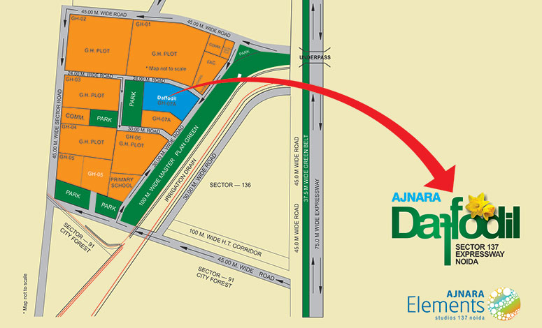 Ajnara India Ltd. Ajnara Daffodil Location Map Image