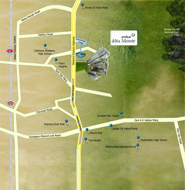 Omkar Trilliant Location Map Image