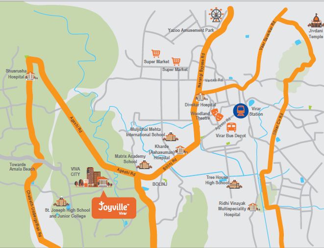 Shapoorji Pallonji Joyville Virar Location Map Image