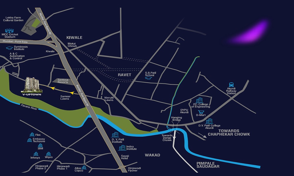 New Launch in Ravet Location Map Image