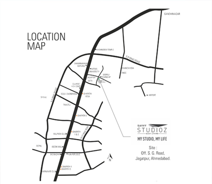 Savvy Studiouz Location Map Image
