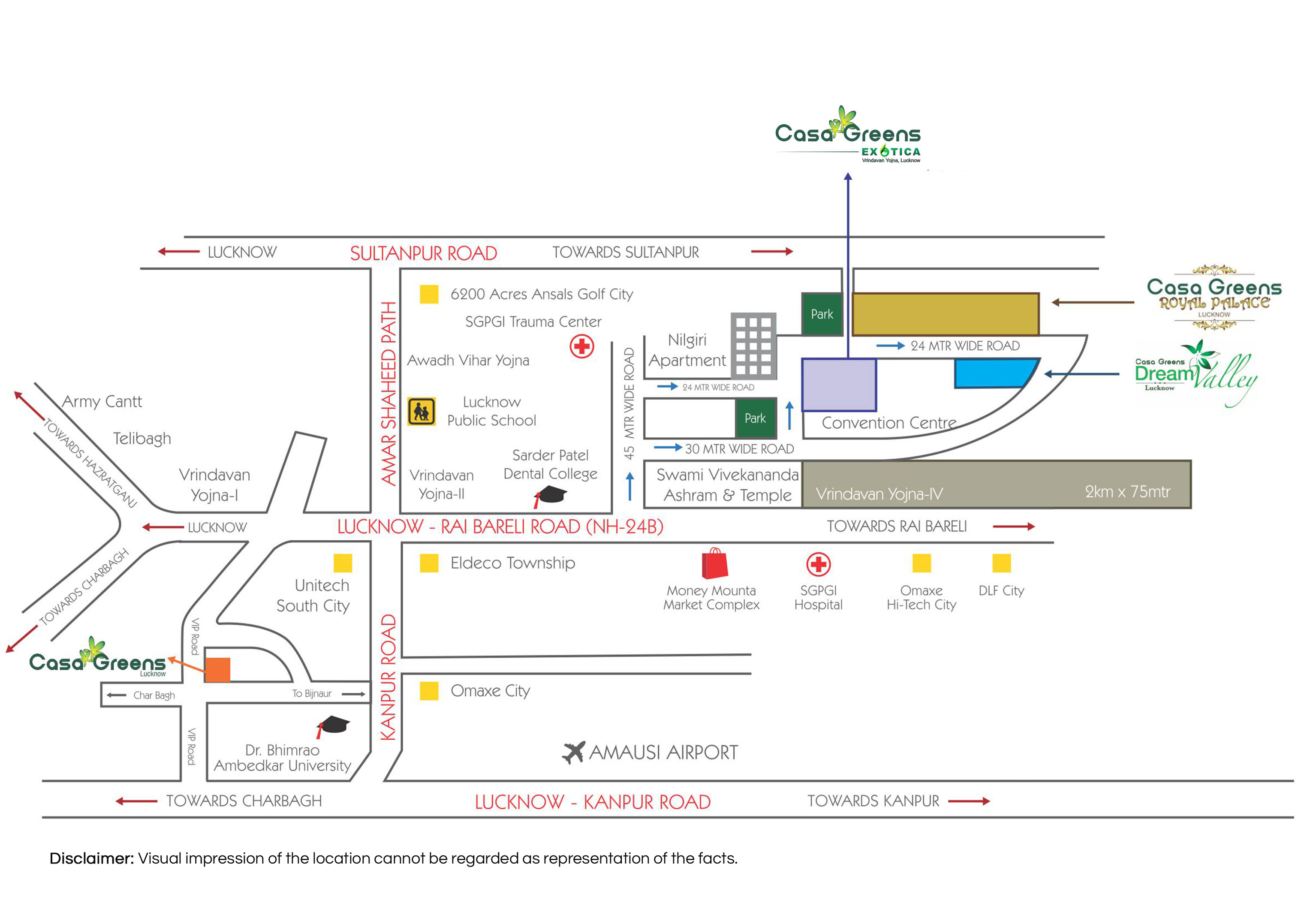 Casa Greens Royal Palace Location Map Image