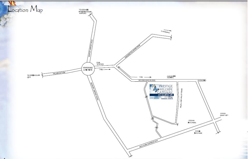 Prestige Hillside Gateway Location Map Image