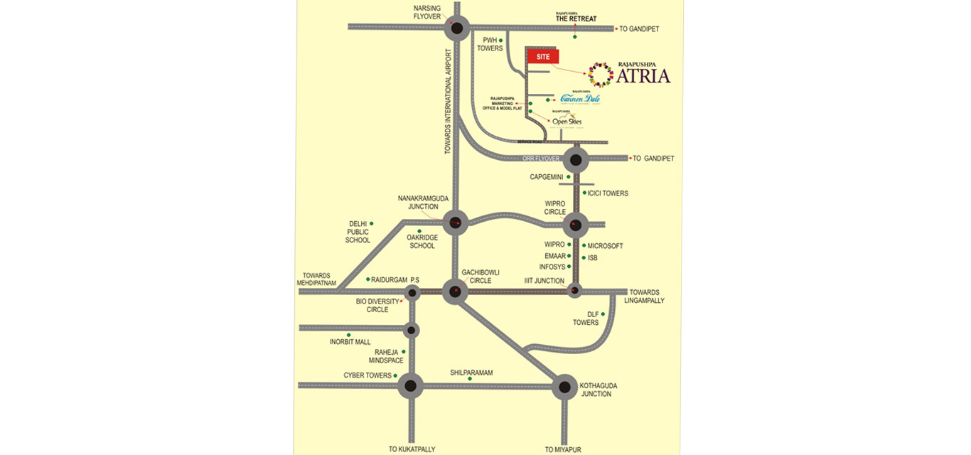 Rajapushpa Atria Location Map Image