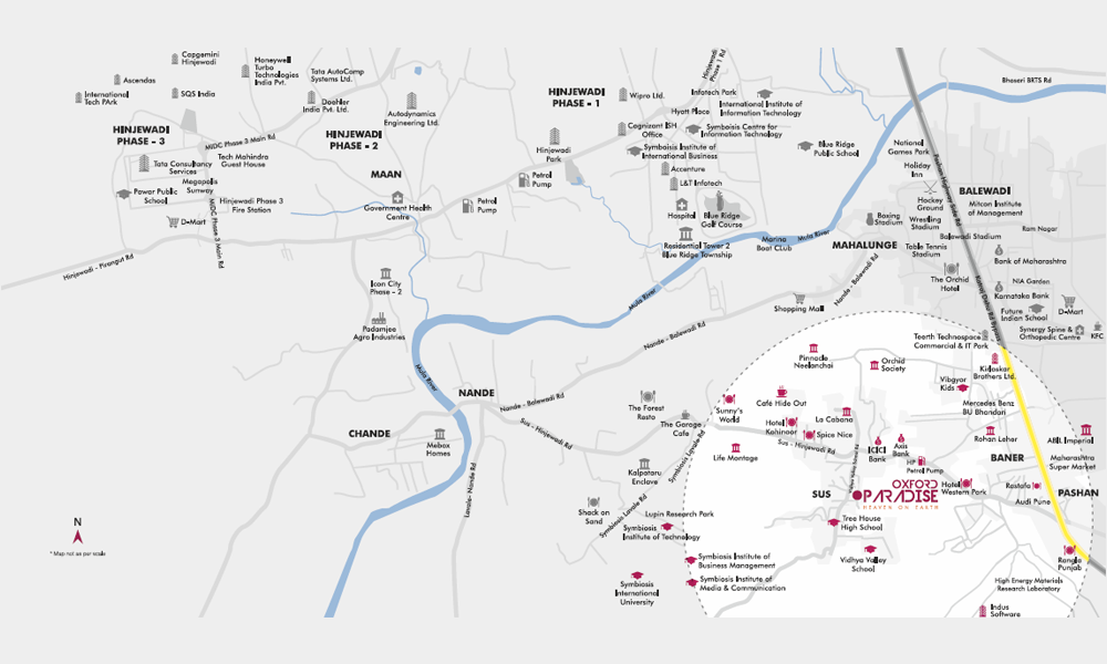 Oxford Paradise Location Map Image