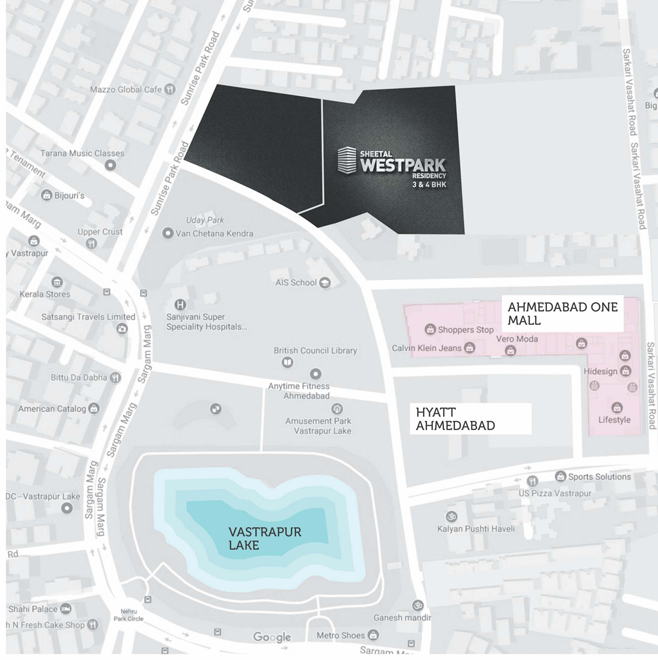 Sheetal Westpark Residency Location Map Image