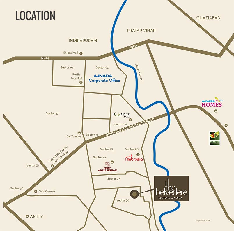 Ajnara The Belvedere Location Map Image