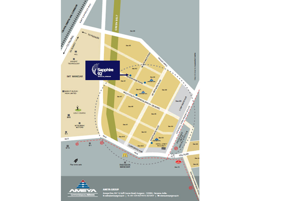 Ameya Sapphire 92 Location Map Image