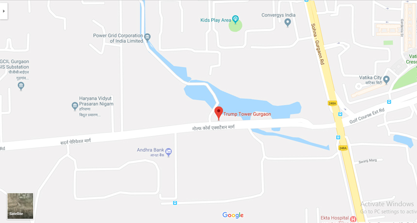Trump Towers Delhi NCR Location Map Image
