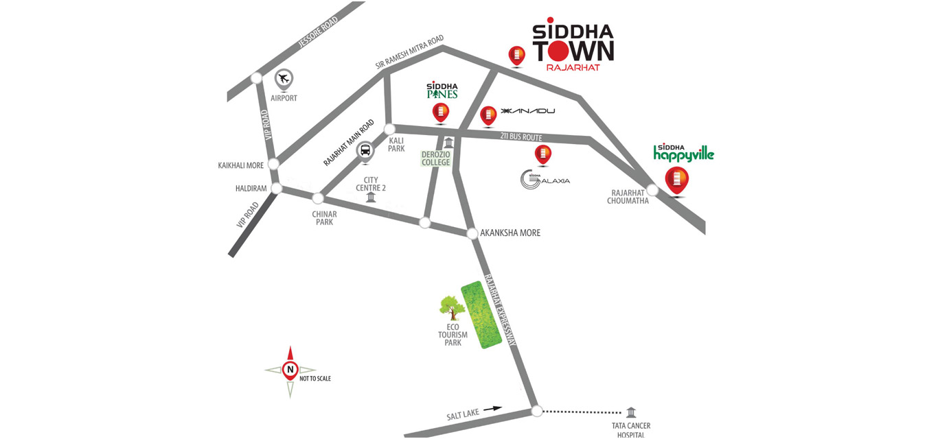 Town Rajarhat Location Map Image