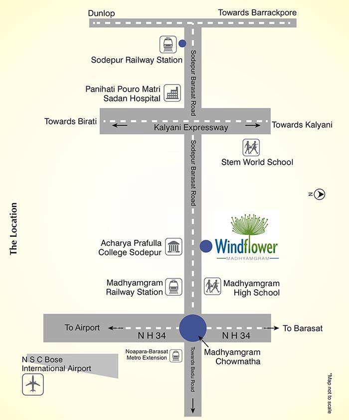 Windflower Location Map Image