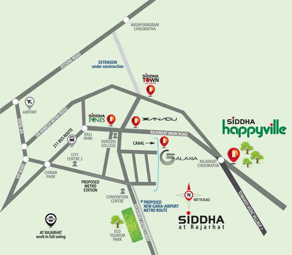 Siddha Happyville Location Map Image