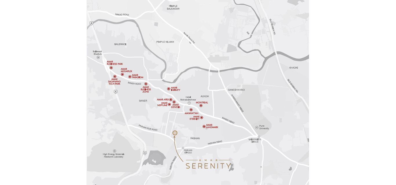 Amar Serenity Location Map Image
