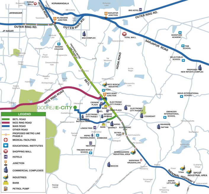 Godrej E City Phase 3 Location Map Image