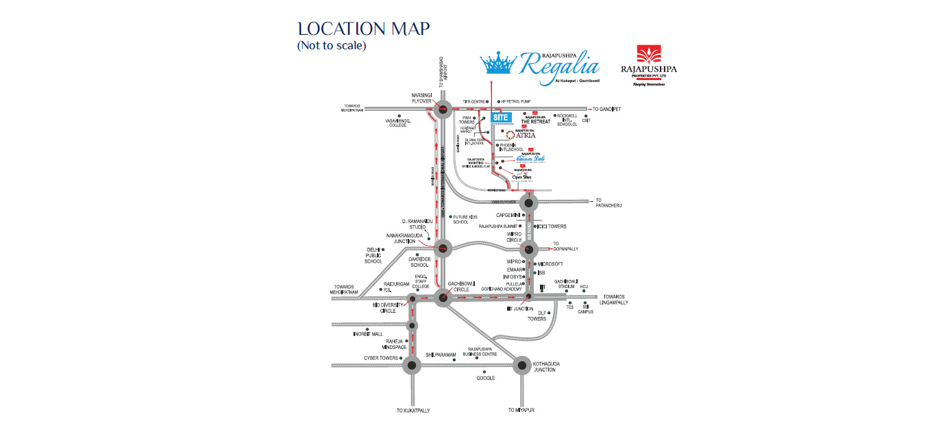 Rajapushpa Regalia Location Map Image