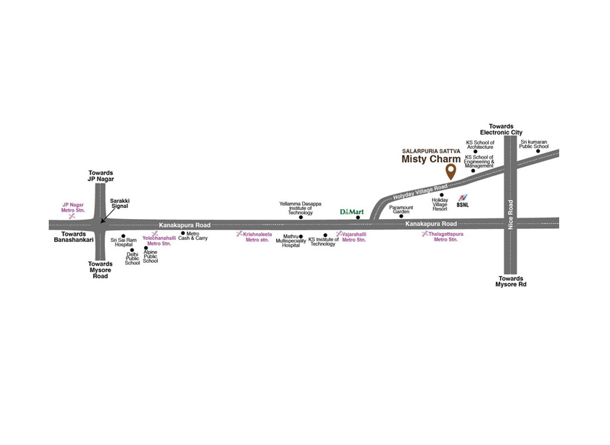 Salarpuria Sattva Misty Charm Location Map Image