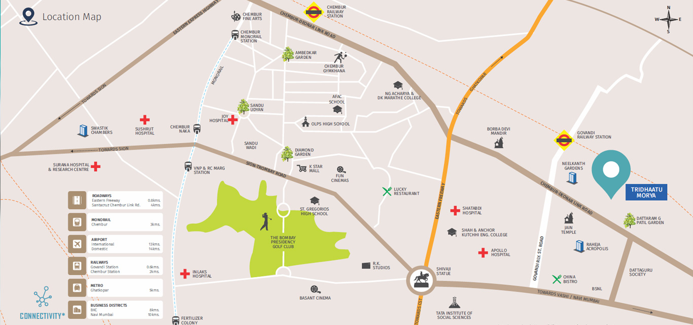 Tridhaatu Morya Location Map Image