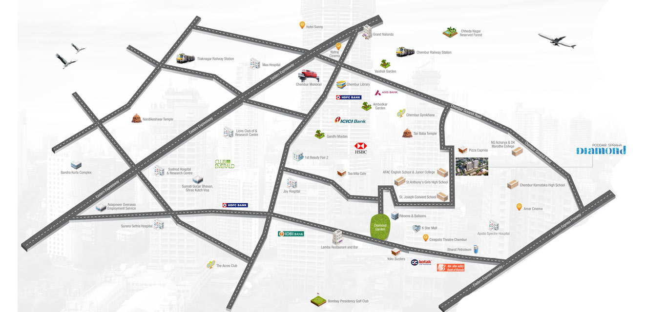 Poddar Spraha Diamond Location Map Image