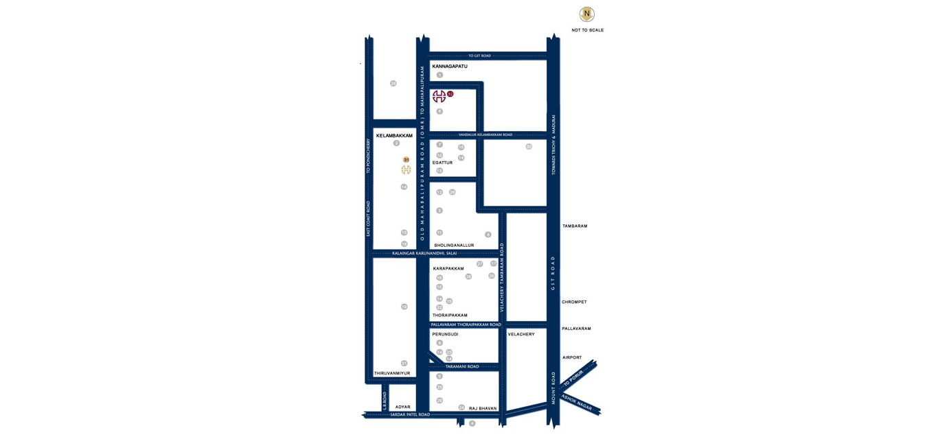 Hiranandani Loftline Chennai Location Map Image