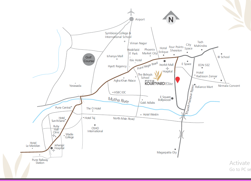Pittie Kourtyard Location Map Image