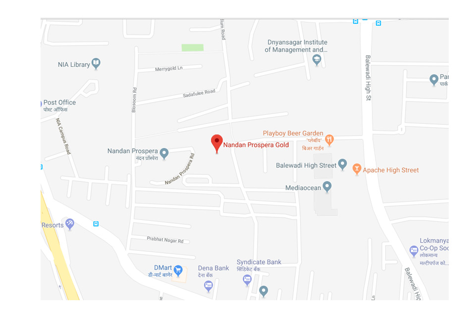 Nandan Prospera Gold Location Map Image