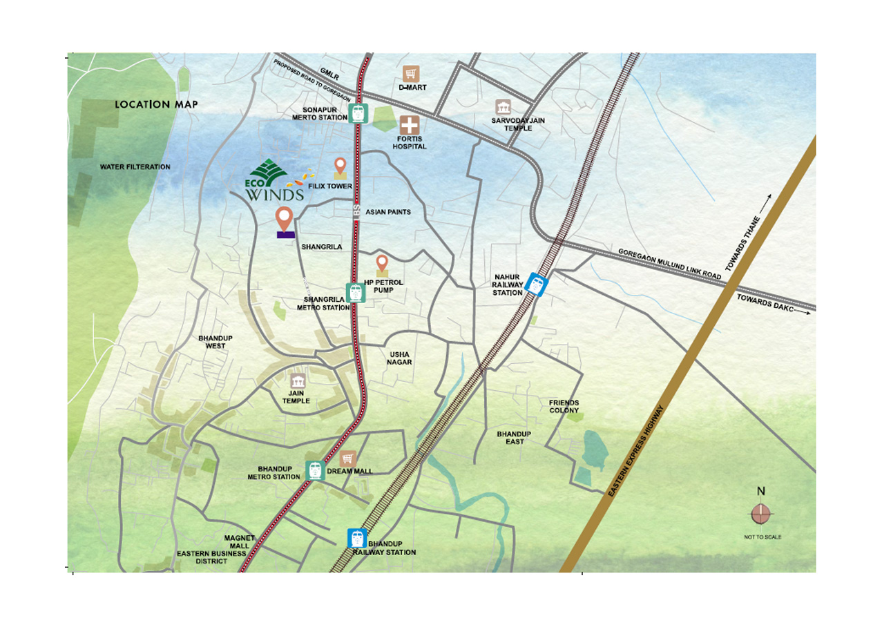 Eco Winds Location Map Image