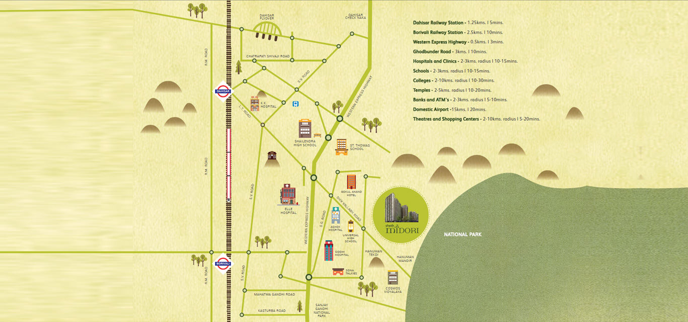 Sheth Midori Location Map Image