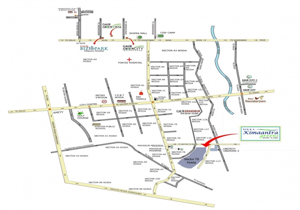 Sikka Kimantra Greens Location Map Image