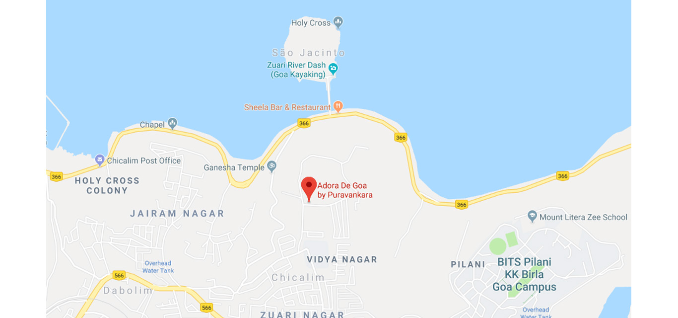 Puravankara Adora De Goa Location Map Image