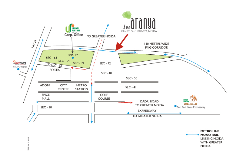 Unnati The Aranya Location Map Image