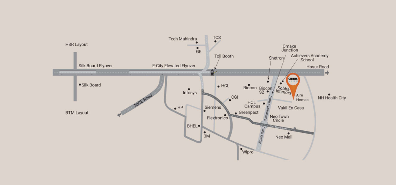 Citrus Aire Location Map Image