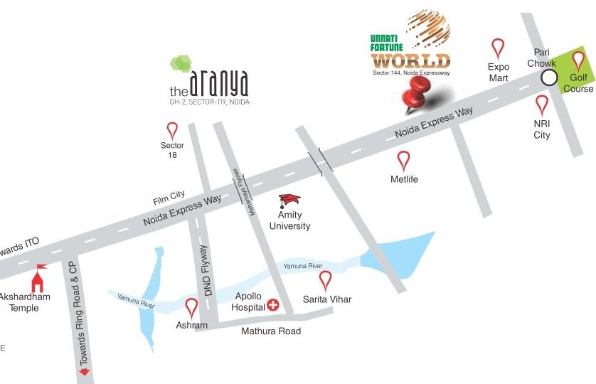 Unnati World Location Map Image