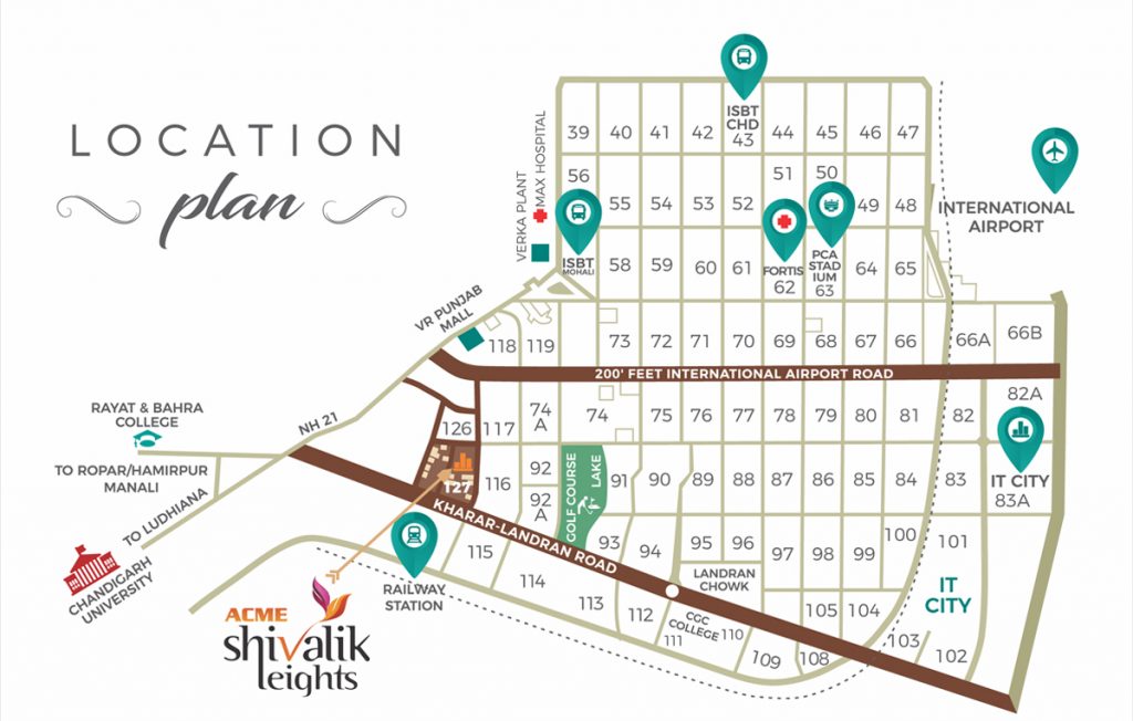 Acme Shivalik Heights Location Map Image