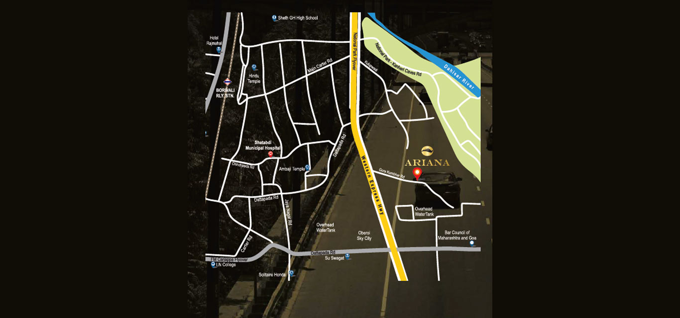 Ariana Residency Location Map Image