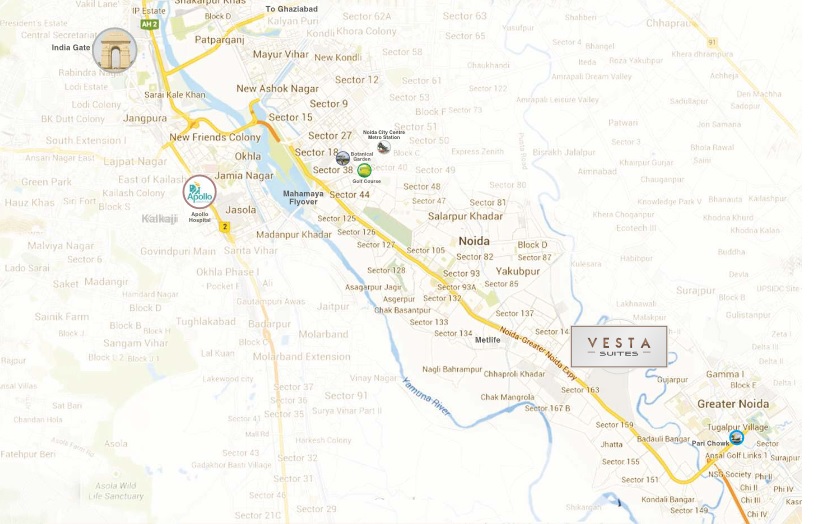 Unnati Vesta Suites Location Map Image
