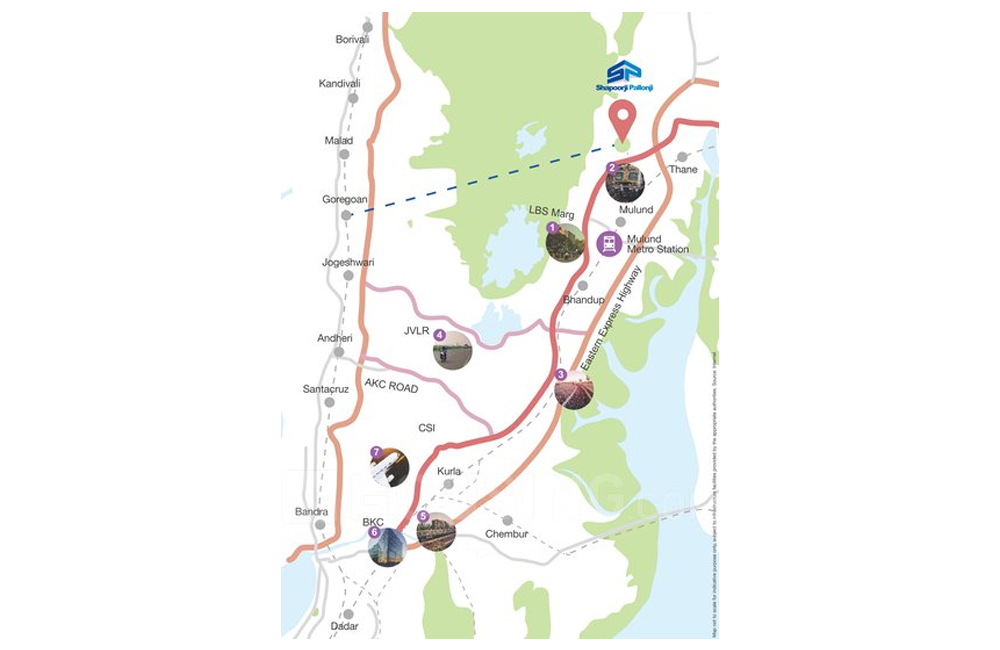 Shapoorji Pallonji Mumbai Dreams Location Map Image