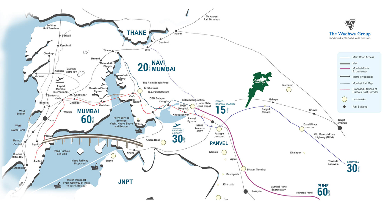 Wadhwa Wise City Location Map Image