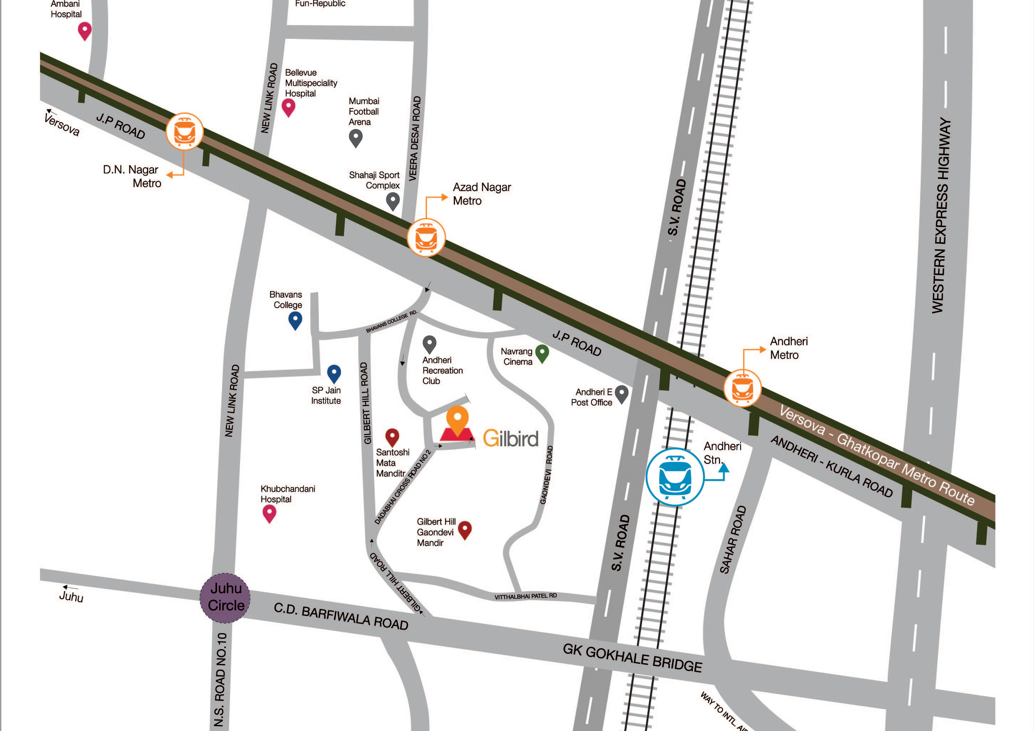 Sunteck Gilbird Location Map Image