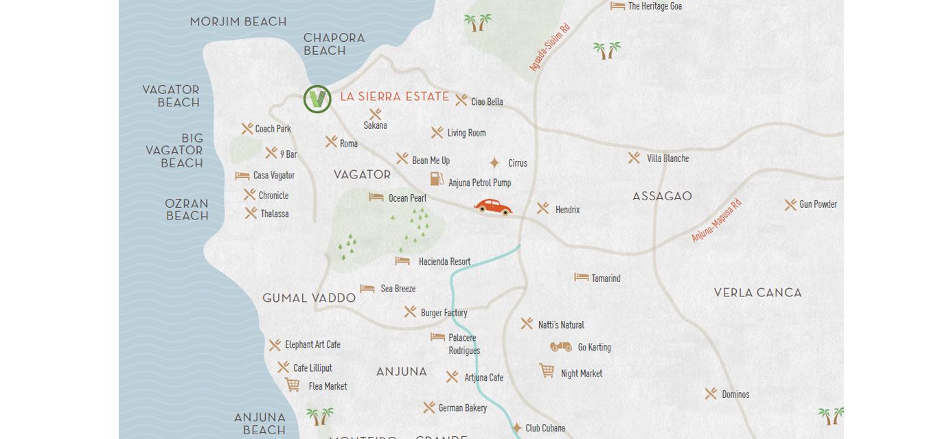 La Sierra Estate Location Map Image