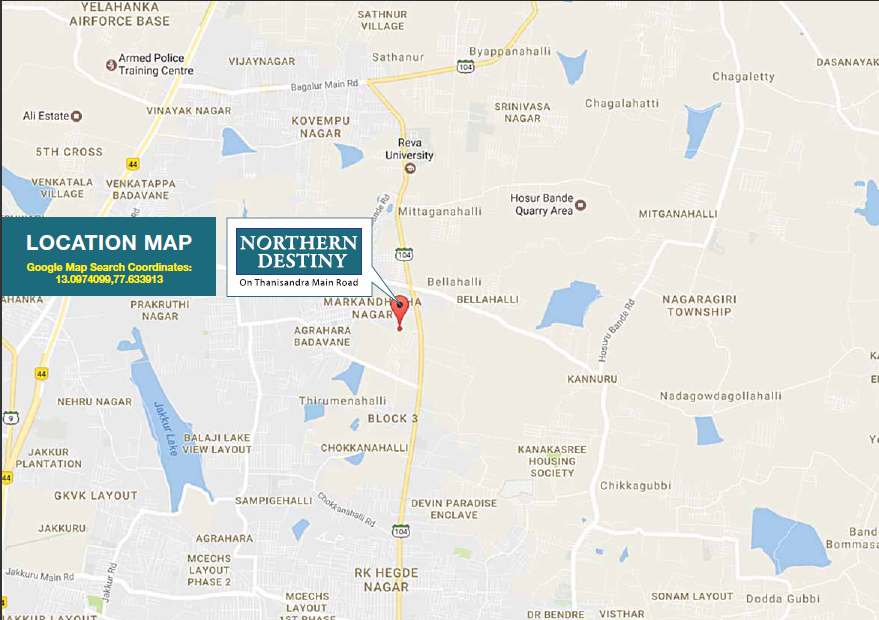Provident Northern Destiny Location Map Image