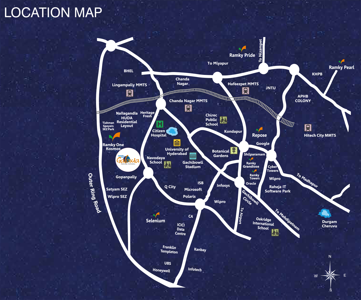 Ramky One Galaxia Location Map Image