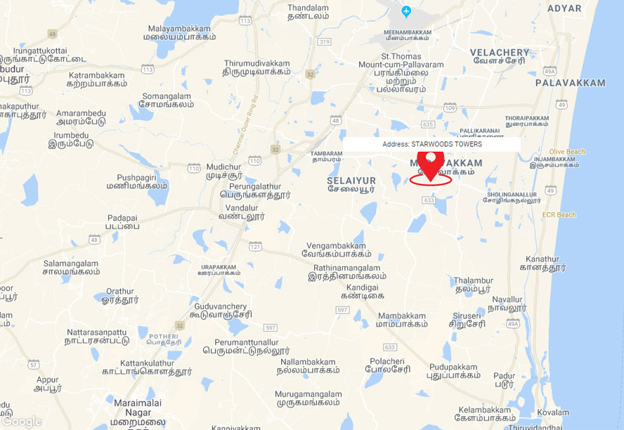 Navins Starwood Towers 2.0 Location Map Image