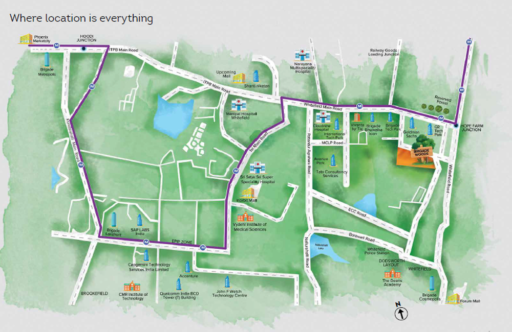 Brigade Woods Location Map Image
