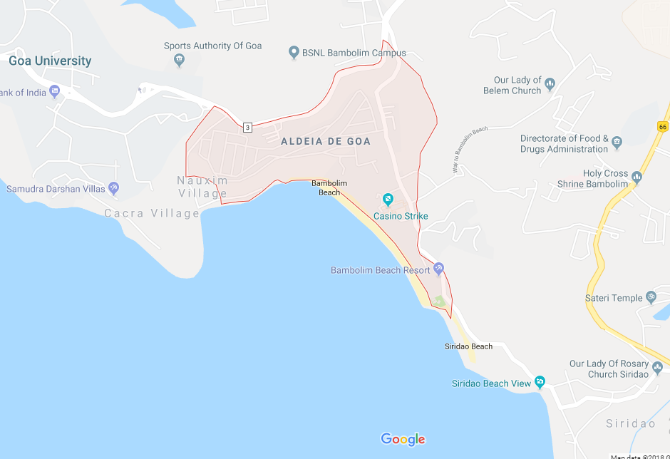 Aldeia de Goa Location Map Image