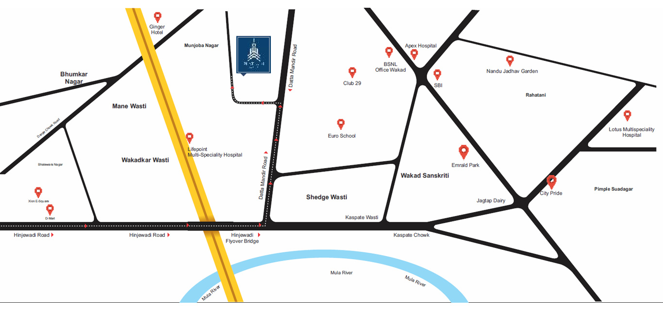 Kishor Platinum Towers Location Map Image
