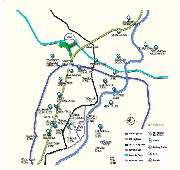 Adani The North Park Location Map Image