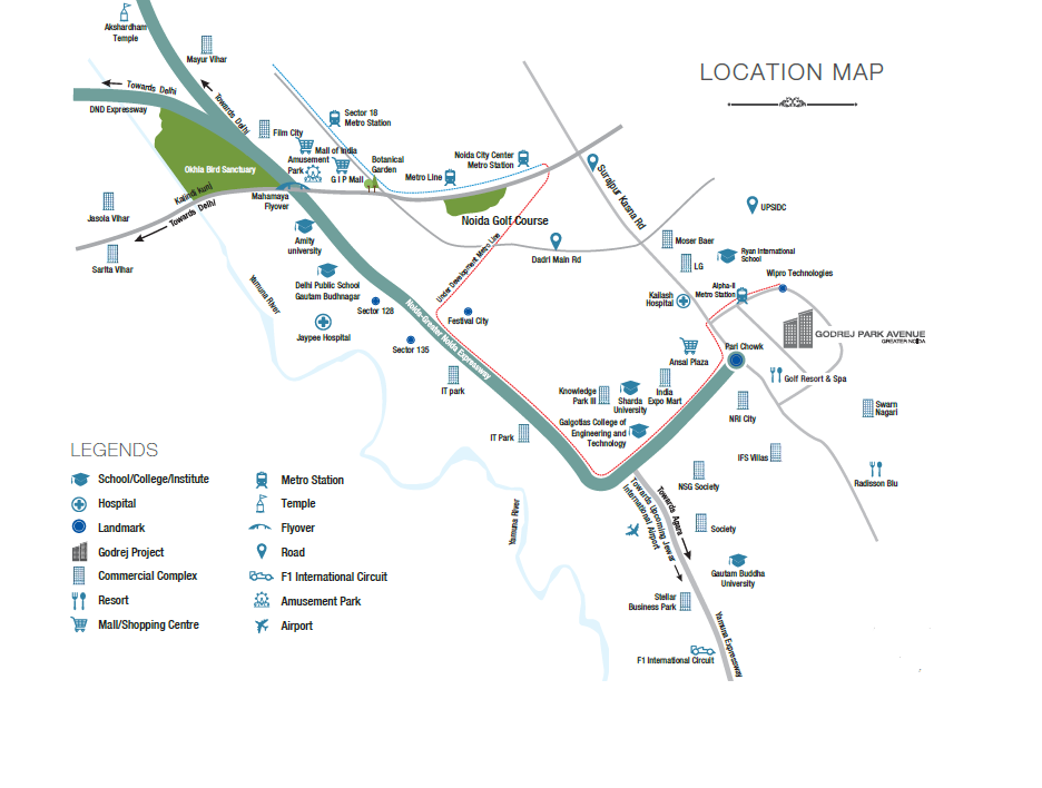 Godrej Park Avenue Location Map Image