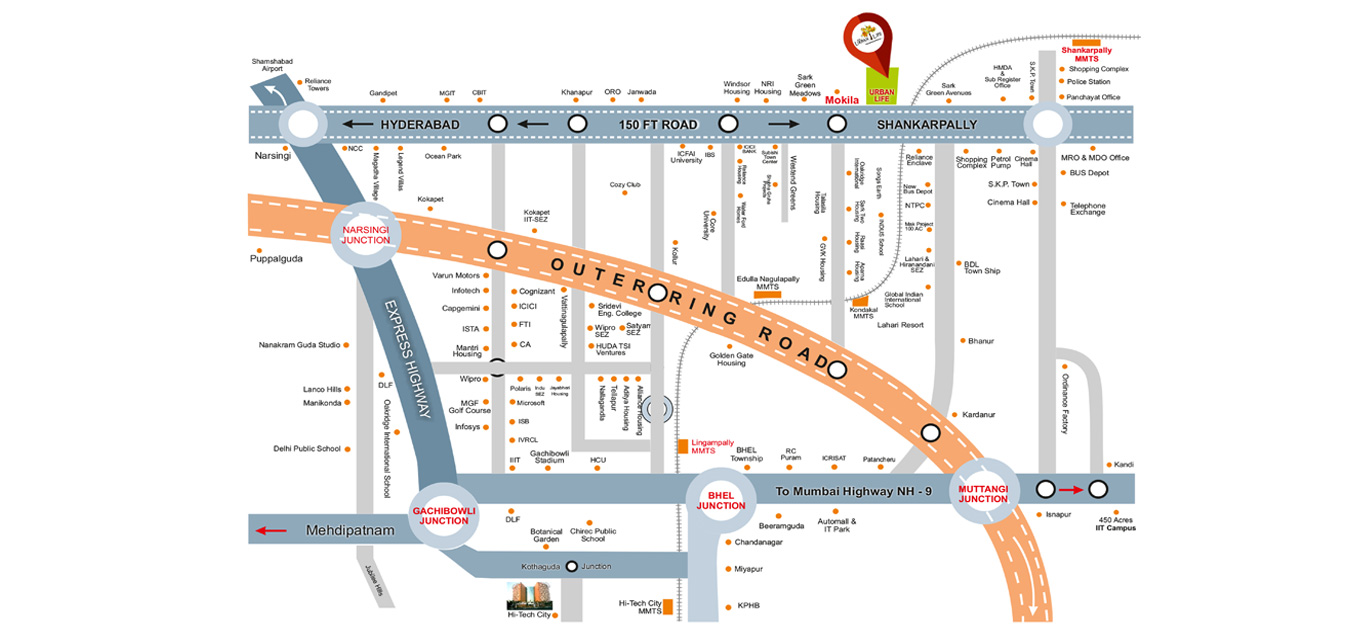 PVR Urban Life Location Map Image